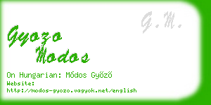 gyozo modos business card